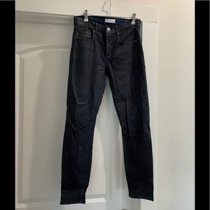 Ann Taylor coated navy slim jeans